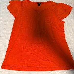 Ann Taylor Vibrant Orange Short Sleeve Tee